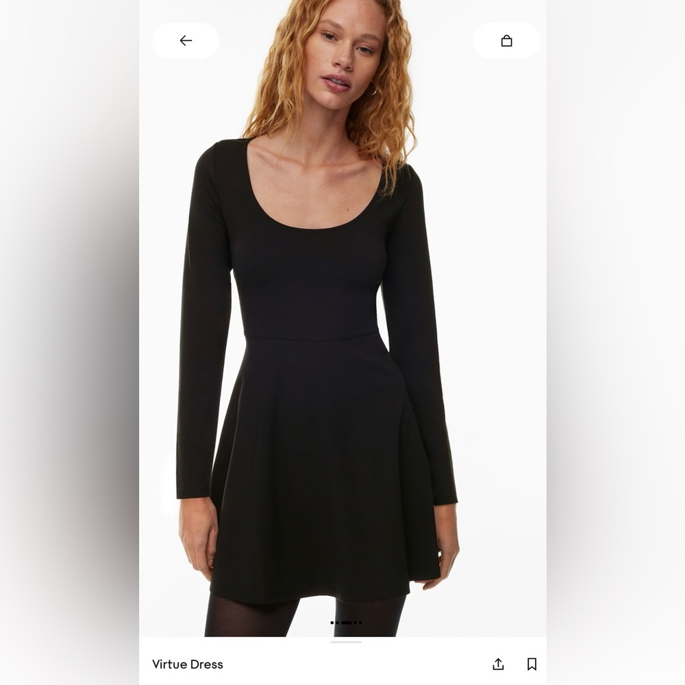 Sunday Best Virtue Long Sleeve Scoop Neck Black Dress